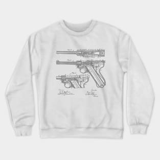 Gun Design vintage patent drawing Crewneck Sweatshirt